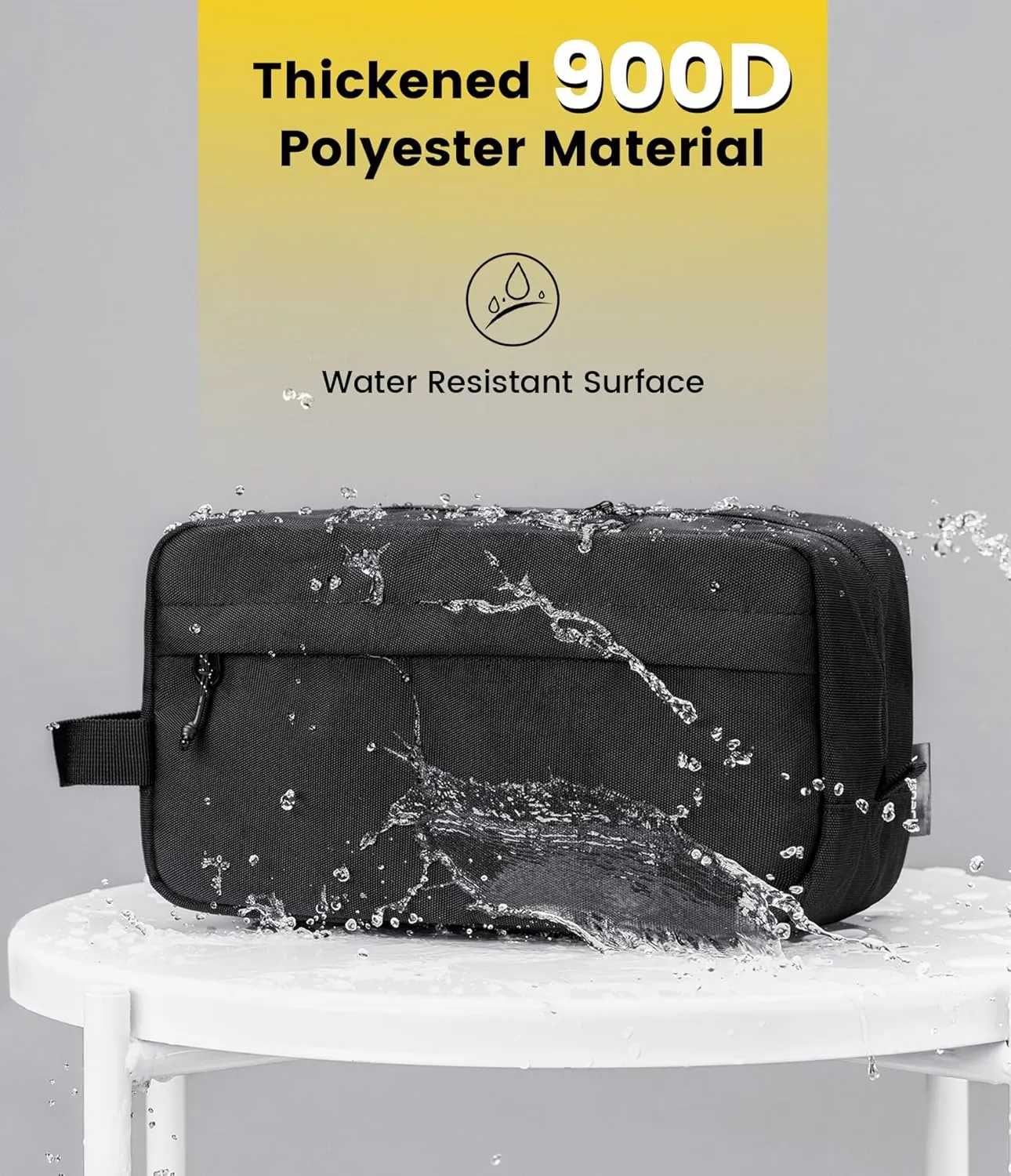 Vorspack Travel Toiletry Bag for Men - Hanging Toiletries Bag Water Resistant Dopp Kit Travel Bag for Toiletries Accessories