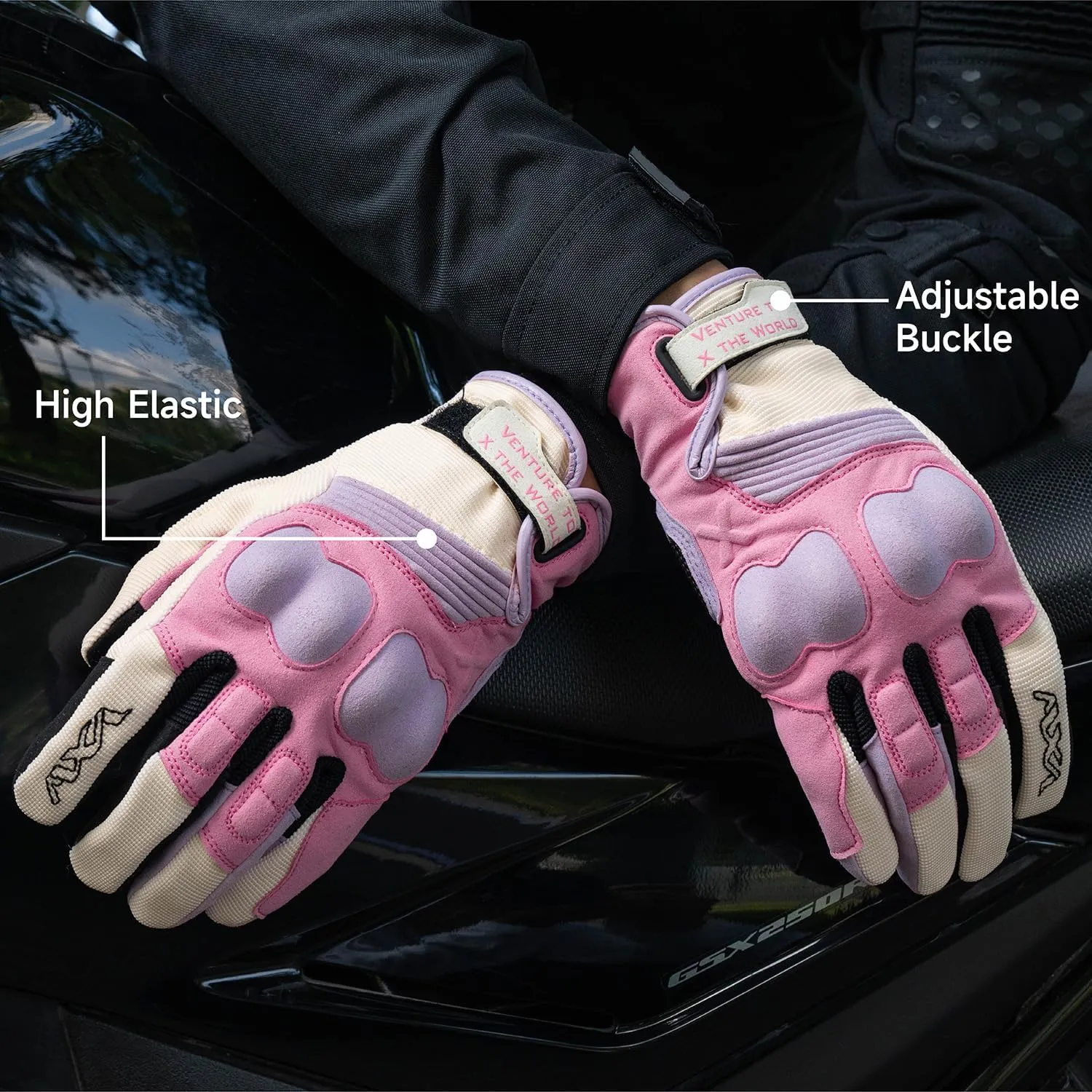 VXW Motorcycle Gloves for Men and Women, Full Finger Touchscreen Motorbike Gloves for BMX ATV MTB Riding