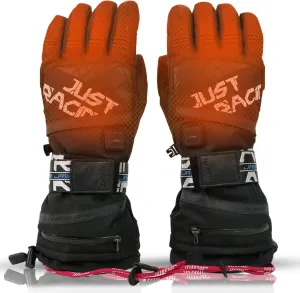 Waterproof Rechargeable Ski Heated Gloves for Men and Women, Anti-Lost Rope, Snow Stopper, Soft Nano Heating System, Adjustable Wristband, Flexible Finger Bends, Ideal for Skiing & Snowboarding