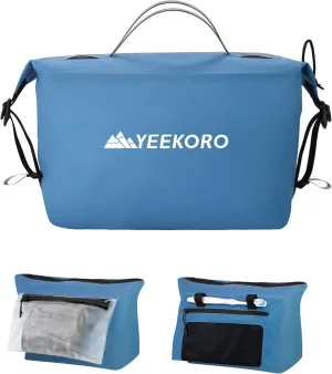 Waterproof Toiletry Bag for Travel, Zipper Styles, 40D Nylon Toiletry Organizer Bags with Shoulder Straps for Men Women, Travel Accessories（1 PACK,Blue
