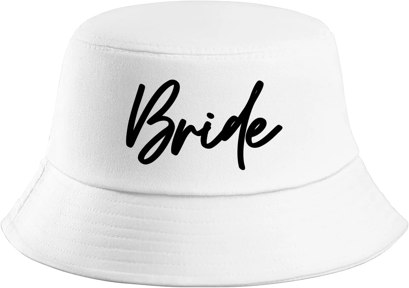 White Bride Bucket Hat - Stylish Sun Protection for Bachelorette Parties, Perfect Bride-to-Be Gifts, Women’s Bridal Accessories, Ideal for Bachelorette Outfits and Celebrations