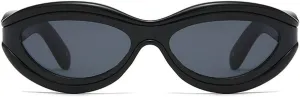 willochra Cat Eye Sunglasses for Women Cute Oval Thick Frame Y2k Accessories Sun Glasses Chic Retro Style Shades