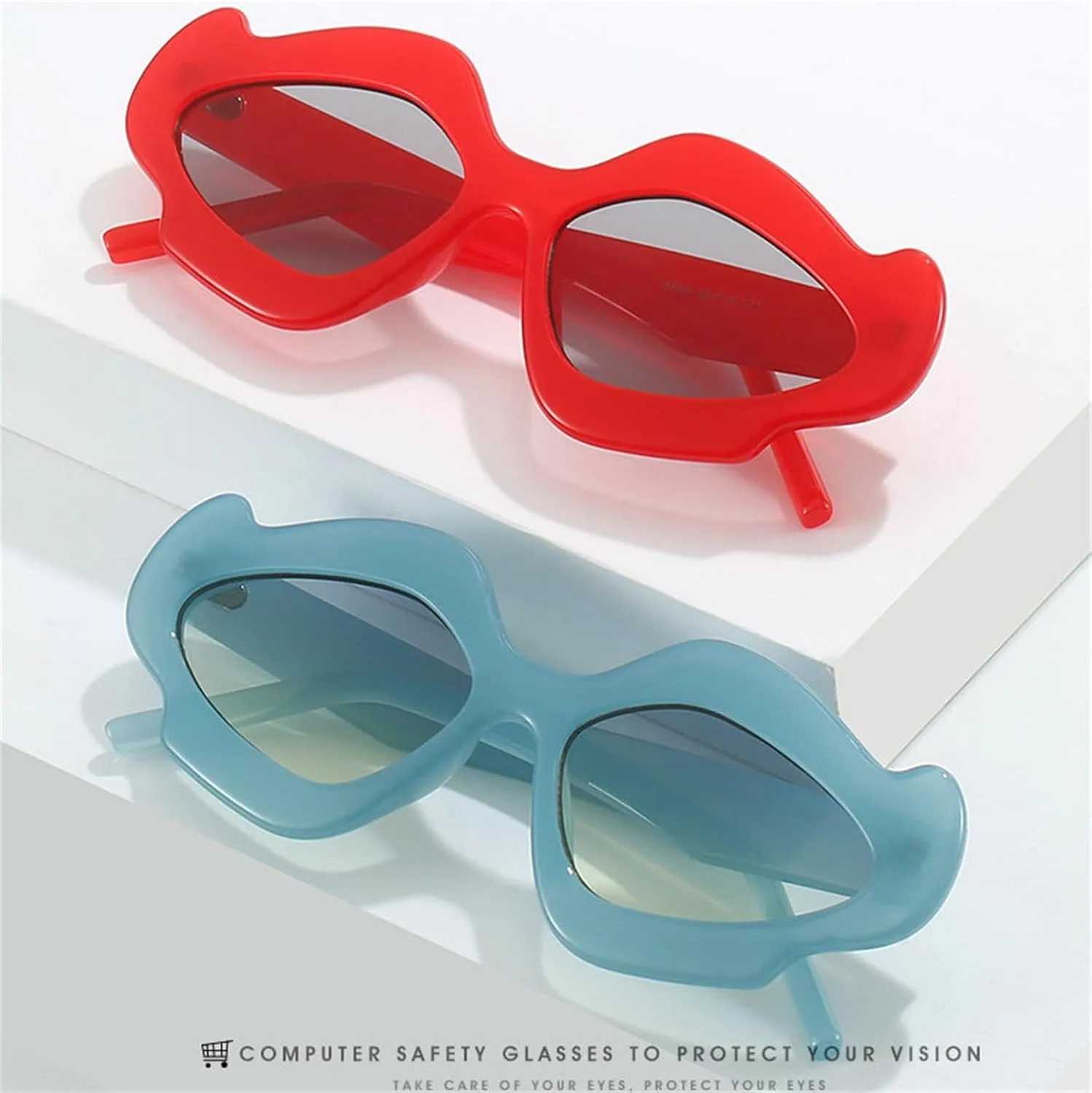 willochra Vintage Flower Women Sunglasses Stylish Irregular Shape Gradient cat eye Trendy Luxury Party punk Eyewear F25