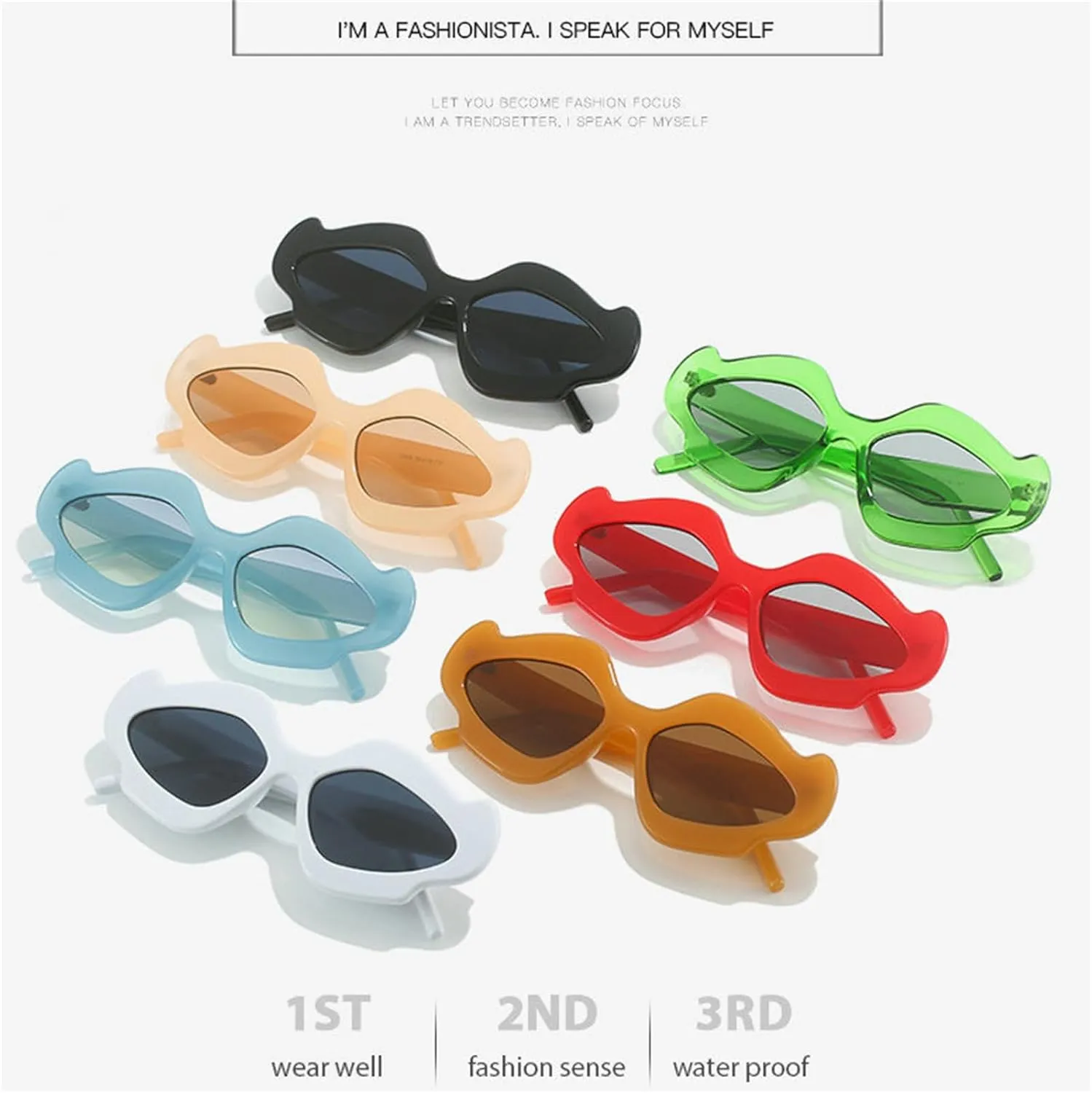 willochra Vintage Flower Women Sunglasses Stylish Irregular Shape Gradient cat eye Trendy Luxury Party punk Eyewear F25