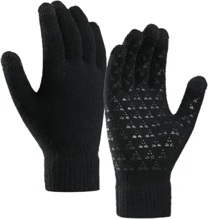 Winter Gloves Men,Full Fingers Touch Screen Thermal Knit Lining Warm Gloves for Hiking Cold Weather Kids Driving