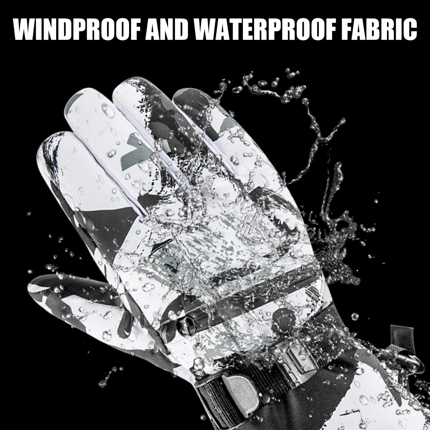 Winter Gloves, Waterproof Thermal Touchscreen Ski Glove, Suit for Ski, Cycling, Hiking, Driving, Typing, Freezer Work
