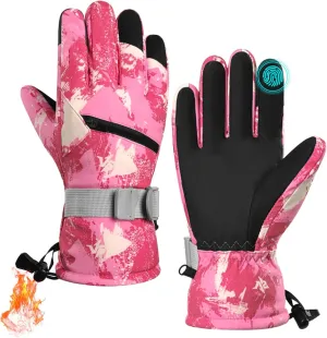 Winter Gloves, Waterproof Thermal Touchscreen Ski Glove, Suit for Ski, Cycling, Hiking, Driving, Typing, Freezer Work