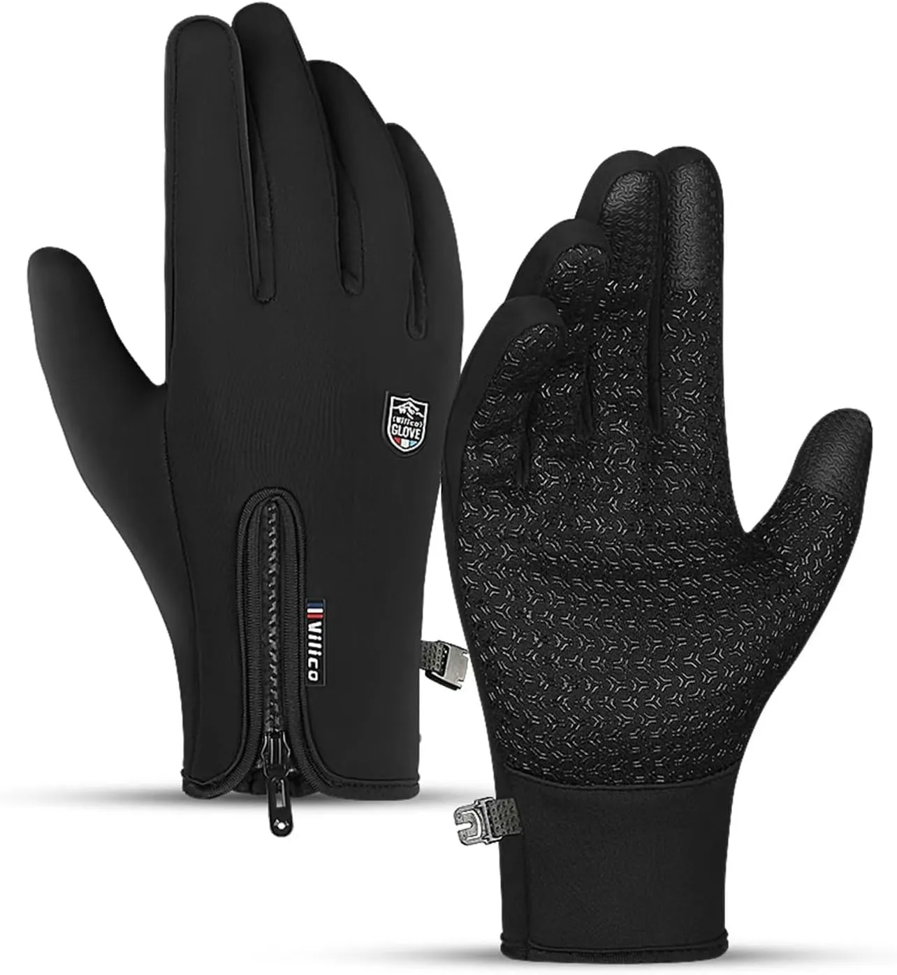 Winter Thermal Gloves for Men and Women, Touch Screen Texting Fingers Waterproof Windproof Anti Slip Warm Gloves for Hiking Driving Running Cycling