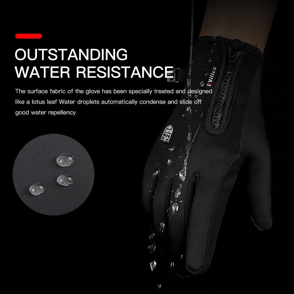Winter Thermal Gloves for Men and Women, Touch Screen Texting Fingers Waterproof Windproof Anti Slip Warm Gloves for Hiking Driving Running Cycling