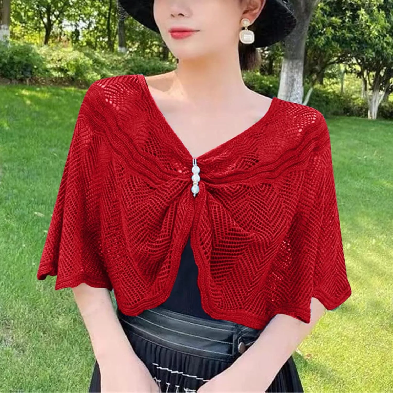 Women Boho Poncho Pashmina Shawl Wrap Cape Warm Winter Sweater Cardigan with Tassel Oversize Sweater Floral Coat