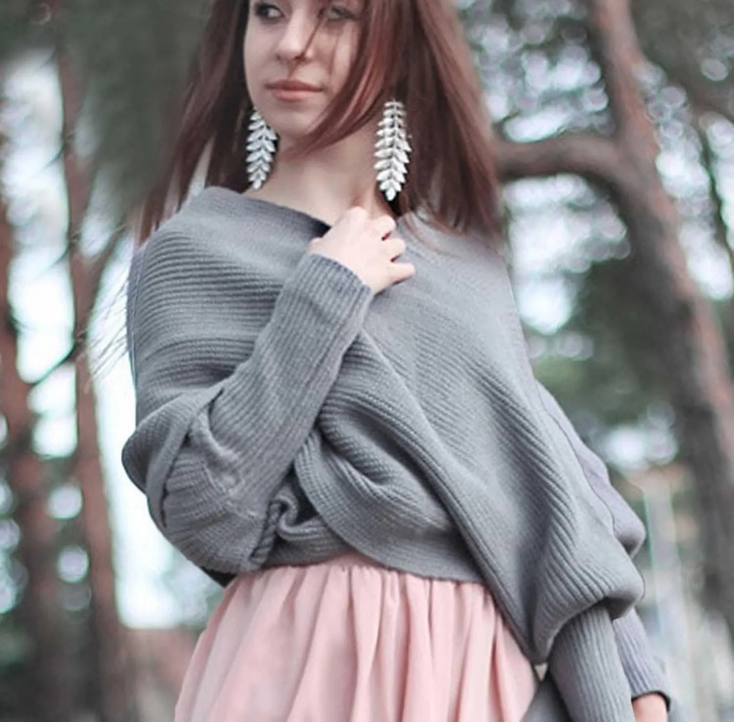 Women Knit Sweater Tops Scarf Winter Scarf Winter Shawl Wrap Printed Ponchos Scarf Wrap Scarf Shawl Scarves