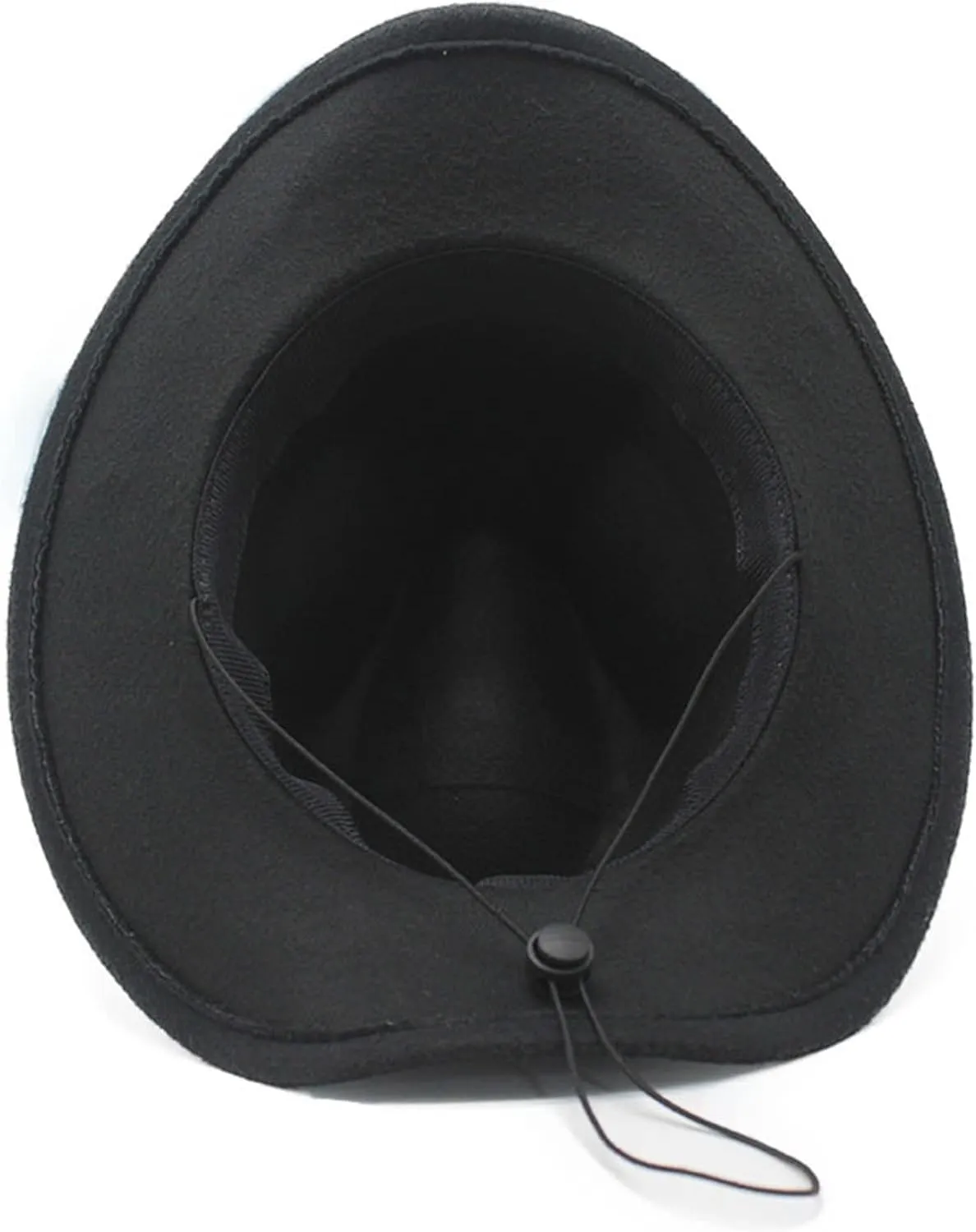 Women Men Western Cowboy Hats Felt Wide Brim Cap Vintage Belt Buckle Cowgirl Hat Dress-Up Party Costume Accessories