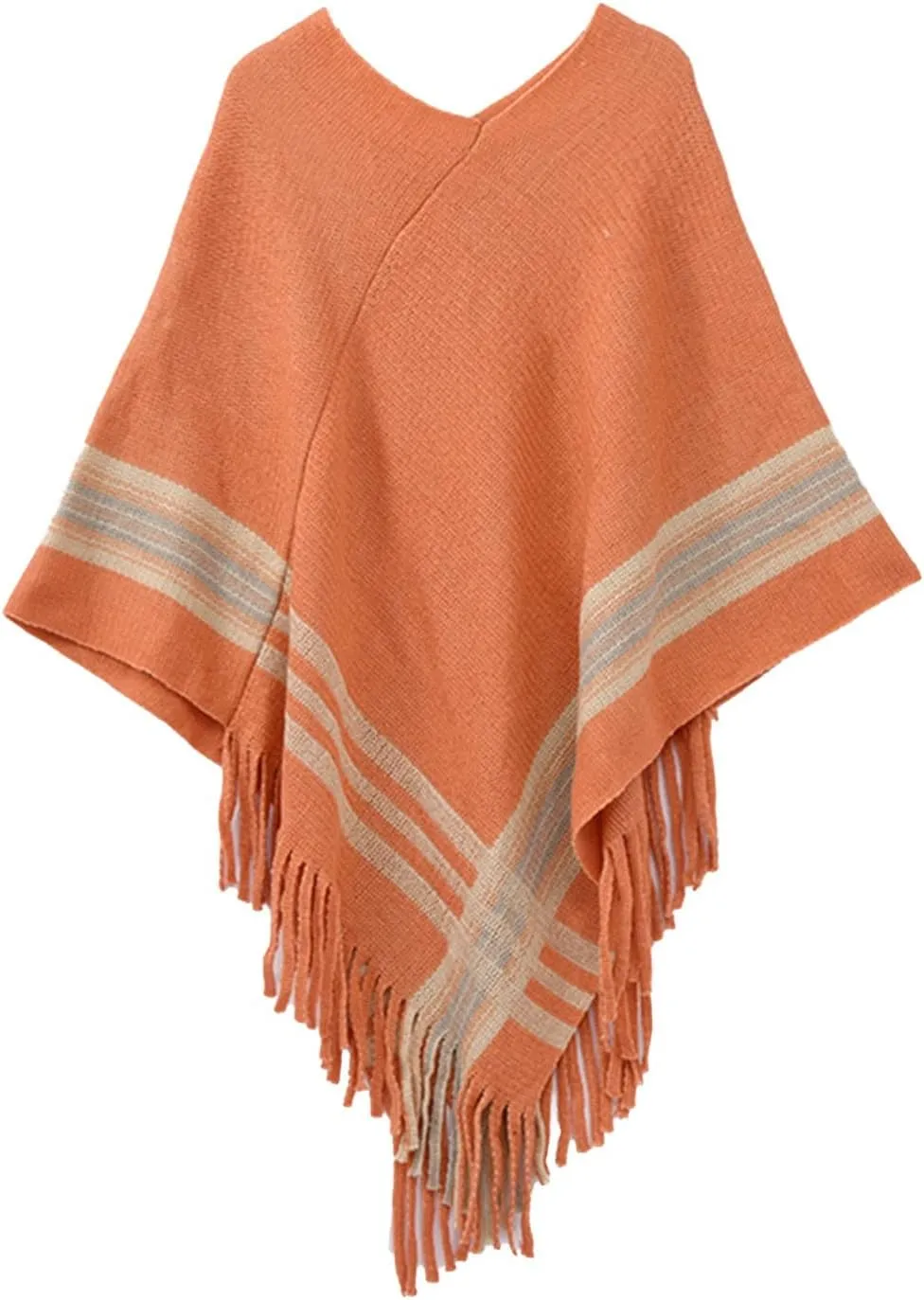Women Warm Winter Pashmina Scarf Blanket Knitted Poncho Capes Plus Size Shawl Cardigans Sweater Coat with Sleeves