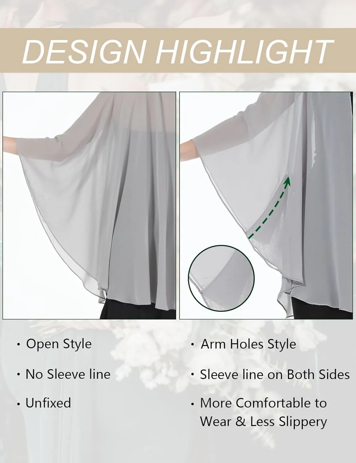 Womens Chiffon Kimono Cardigan Beach Cover Up Shawls and Wraps for Evening Dresses Wedding Party Travel