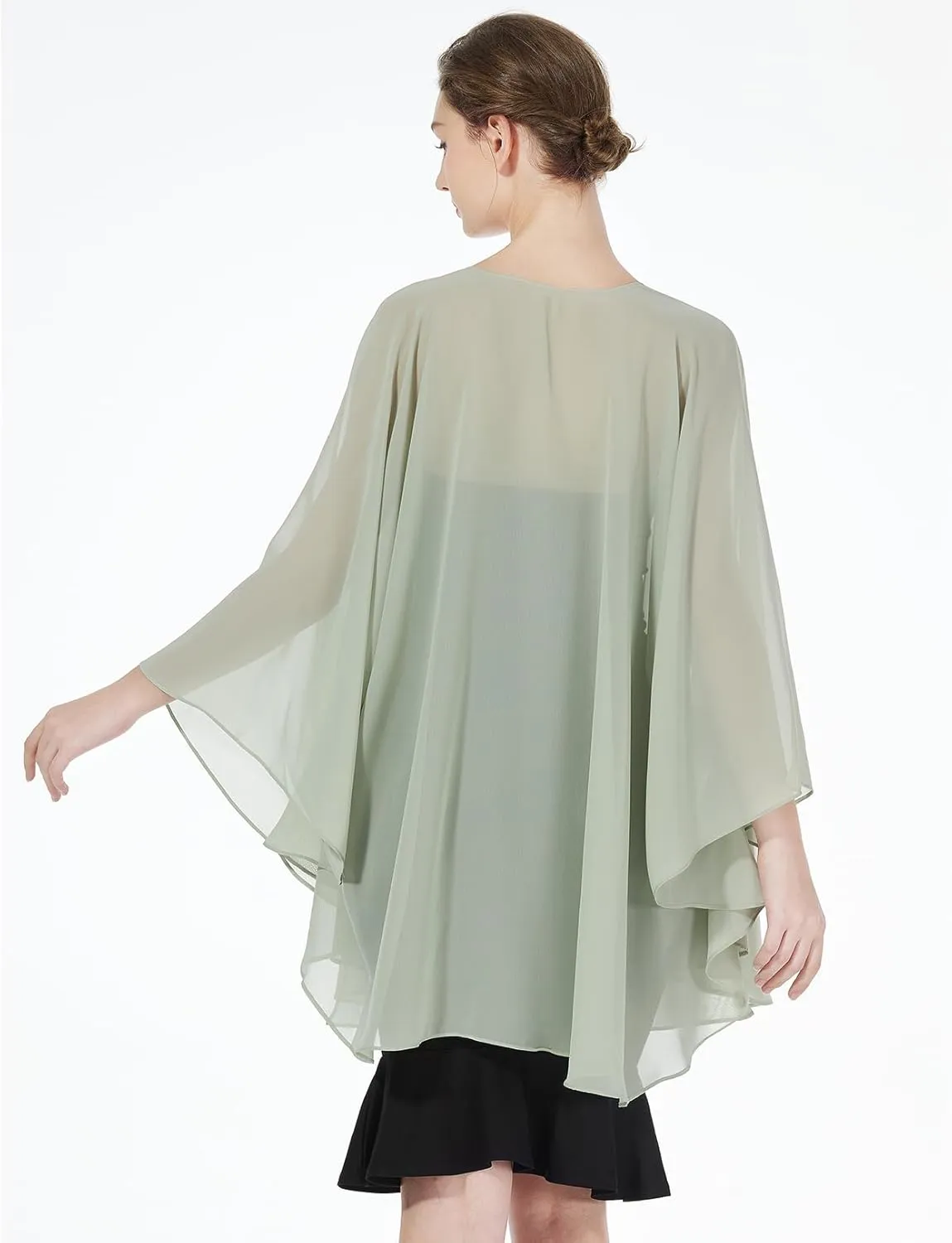 Womens Chiffon Kimono Cardigan Beach Cover Up Shawls and Wraps for Evening Dresses Wedding Party Travel
