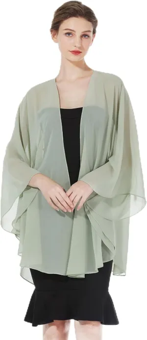 Womens Chiffon Kimono Cardigan Beach Cover Up Shawls and Wraps for Evening Dresses Wedding Party Travel