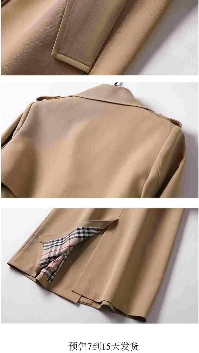 Women's long trench windbreaker coat