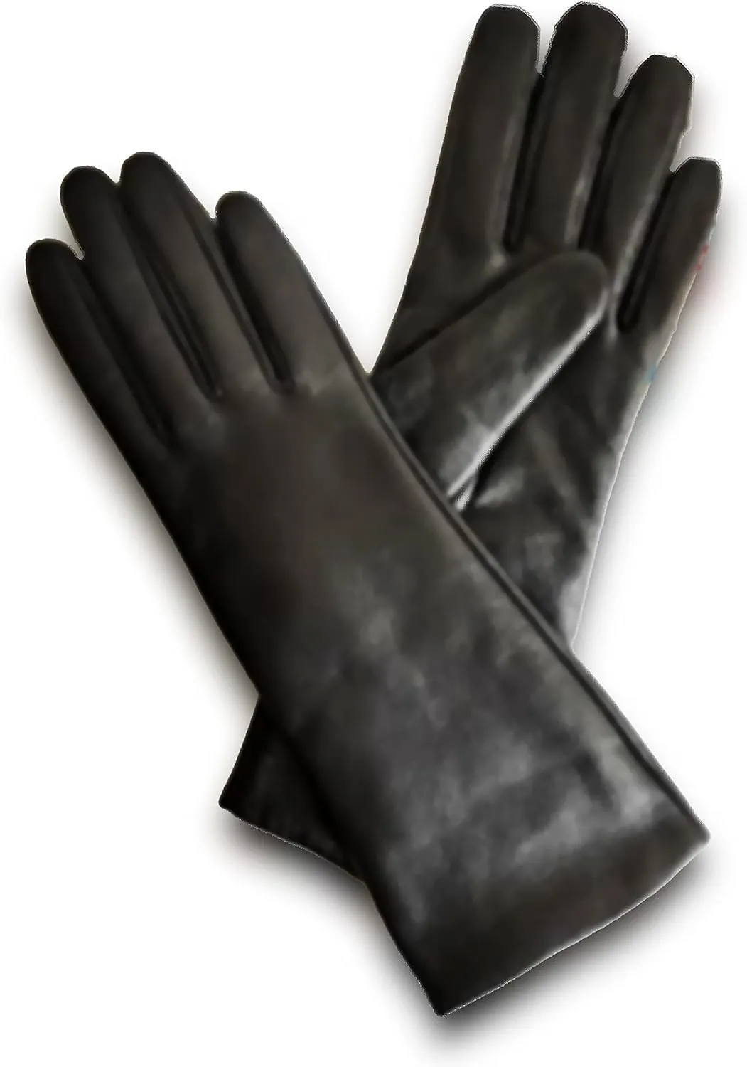 YISEVEN Women’s Mid Length Long Leather Gloves Touchscreen with Wrinkled Design