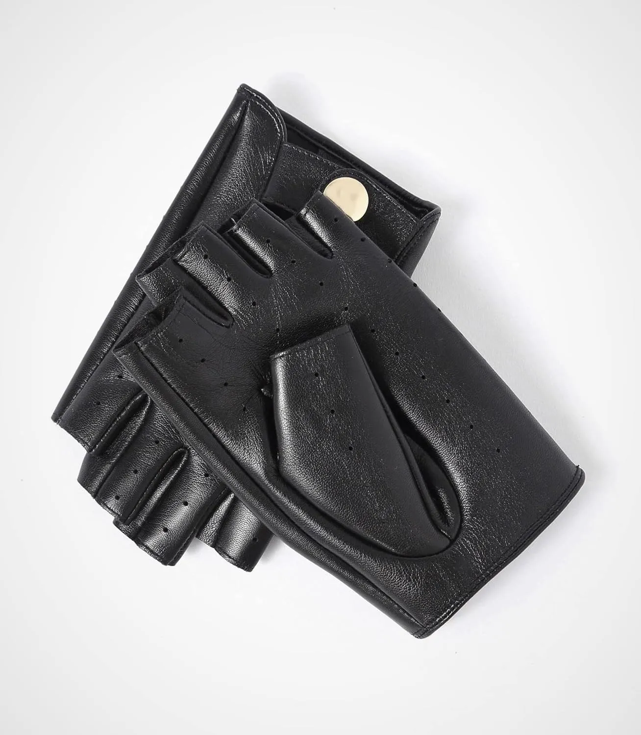 YISEVEN Women's Motorcycle Driving Fingerless Leather Gloves