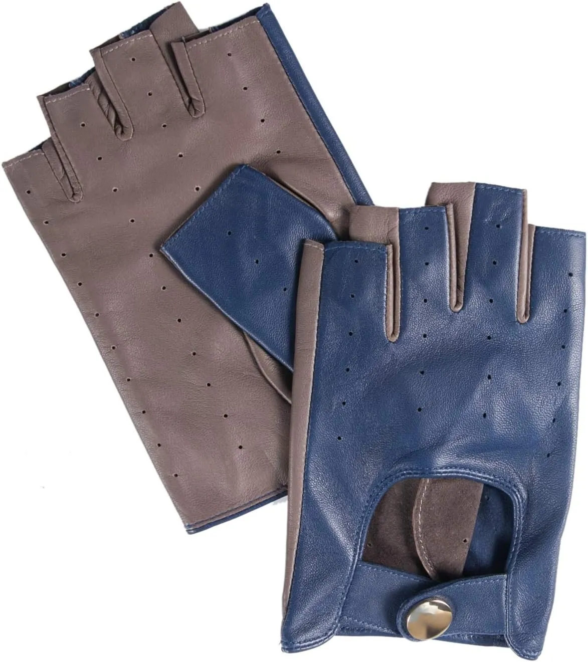 YISEVEN Women's Motorcycle Driving Fingerless Leather Gloves
