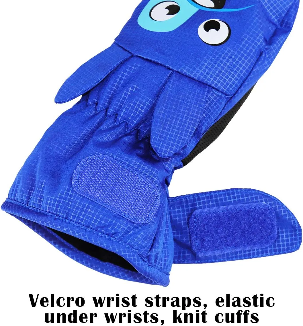 YR.Lover Children Ski Gloves Winter Warm Outdoor Riding Thickening Gloves(2-4Y)