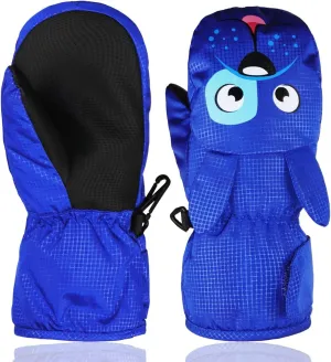 YR.Lover Children Ski Gloves Winter Warm Outdoor Riding Thickening Gloves(2-4Y)