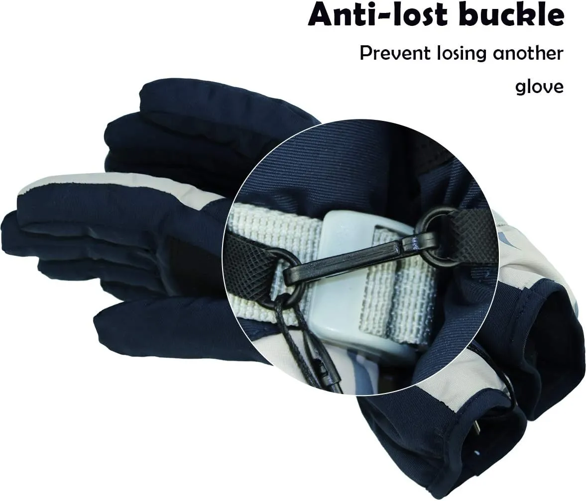 YR.Lover Children Ski Gloves Winter Warm Outdoor Riding Thickening Gloves(2-4Y)