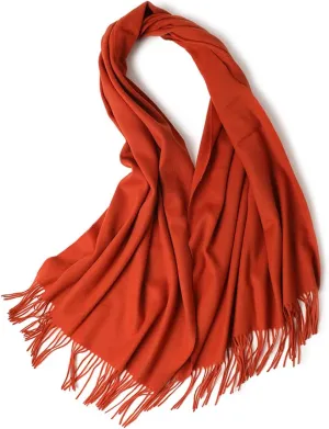 YUONNY Wool Tassel Shawl Wraps for Women, Oversized Soft Solid Color Pashmina Scarves, Ladies Winter Warm Stole Scarf Blanket Scarf for Evening Dresses Wedding F11 One