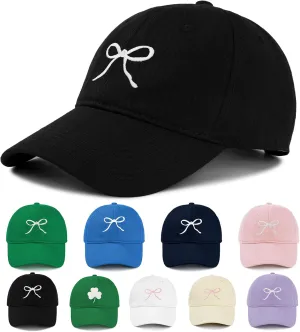 Zando Bow Baseball Cap for Women Men Girls Dad Trendy Adjustable Trucker Hat Cute Y2k Travel Golf Sprts Sun Hats Accessories