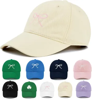 Zando Bow Baseball Cap for Women Men Girls Dad Trendy Adjustable Trucker Hat Cute Y2k Travel Golf Sprts Sun Hats Accessories