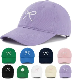 Zando Bow Baseball Cap for Women Men Girls Dad Trendy Adjustable Trucker Hat Cute Y2k Travel Golf Sprts Sun Hats Accessories