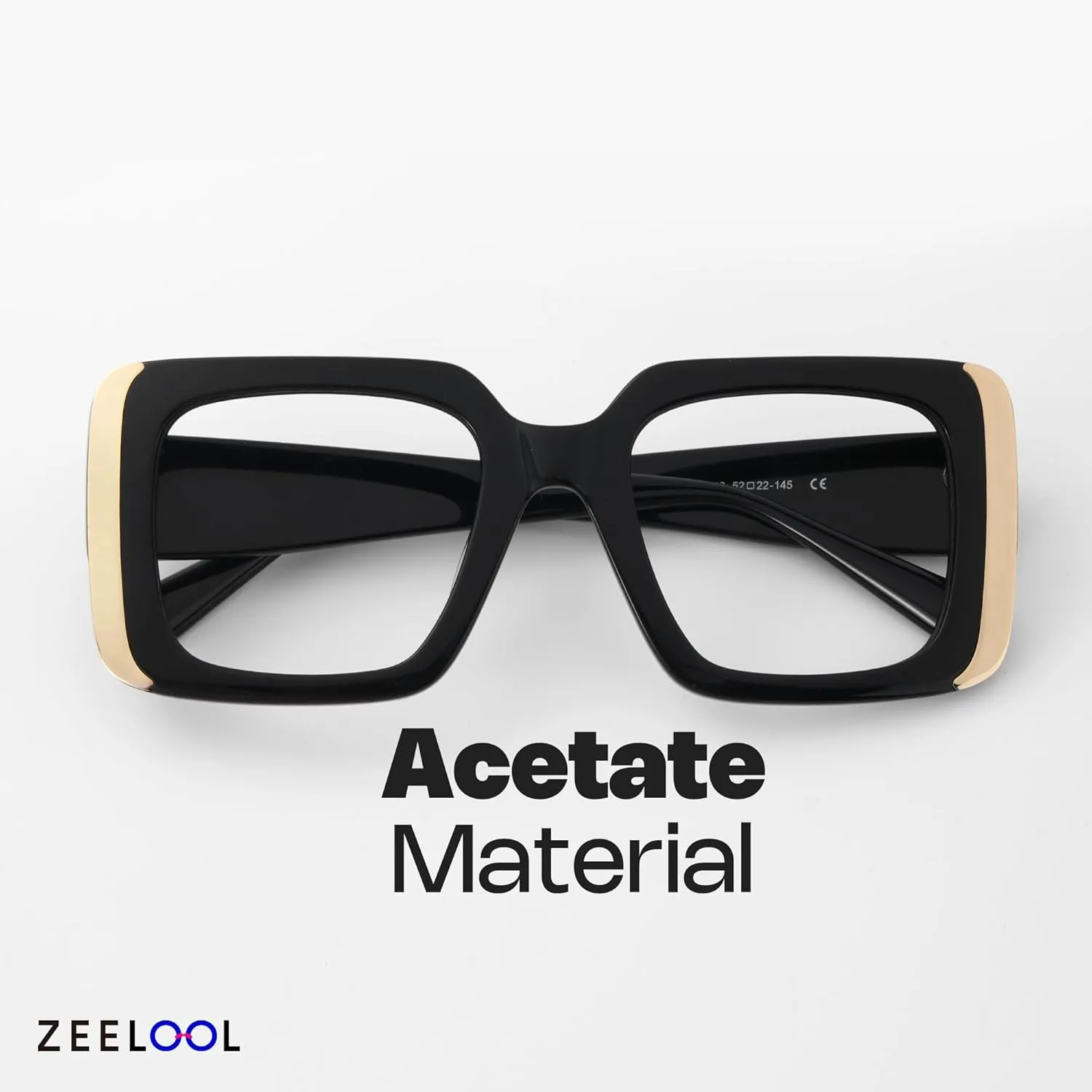 Zeelool Acetate Rectangle Glasses Frame, Blue Light Blocking Glasses for Women Jesse ZJGA440580