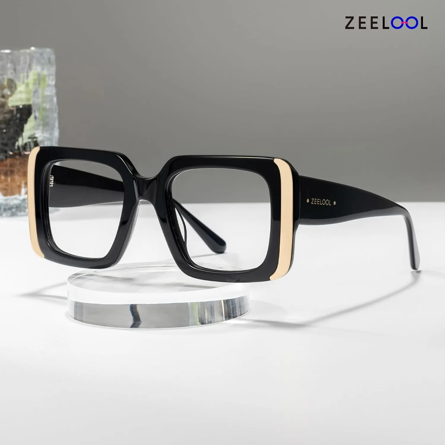 Zeelool Acetate Rectangle Glasses Frame, Blue Light Blocking Glasses for Women Jesse ZJGA440580