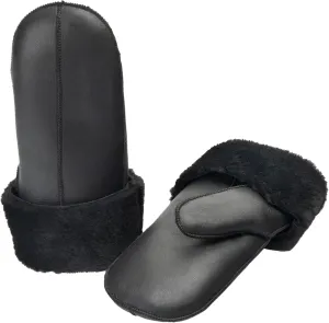 Zessano Women's Premium Shearling Sheepskin Leather Fur Mittens - Ladies' Classic Sheepskin Mittens