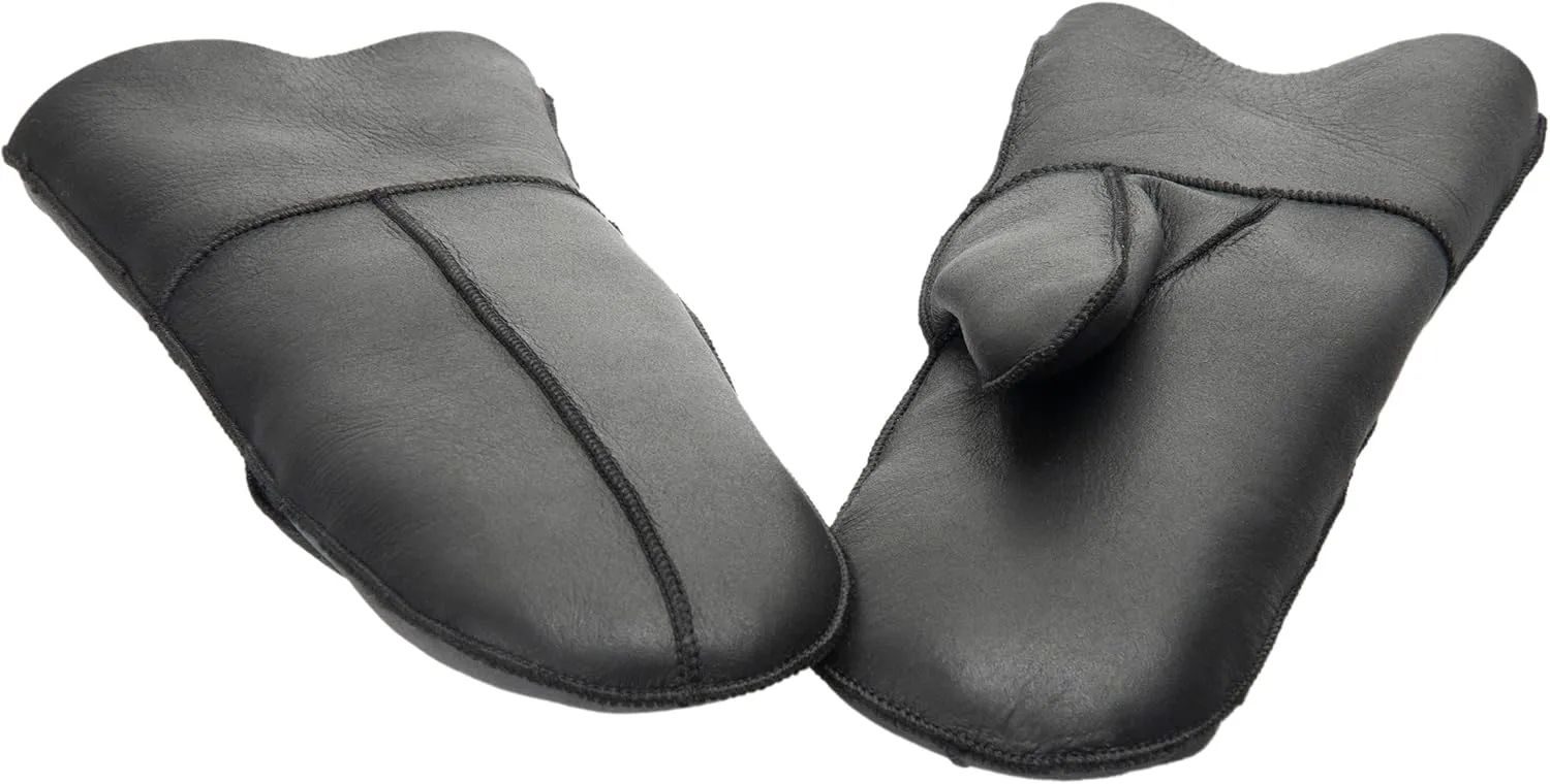 Zessano Women's Premium Shearling Sheepskin Leather Fur Mittens - Ladies' Classic Sheepskin Mittens